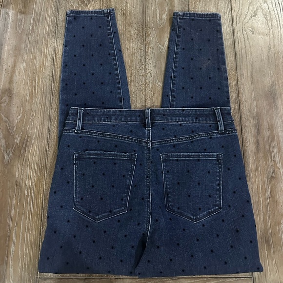 Talbots Flawless Dark Blue Polka Dot Jeans - Picture 5 of 11